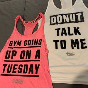 2 PINK workout tanks